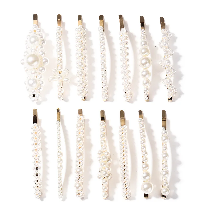 Заколки для волос с бантом жемчужные заколки аксессуары тканые девочек