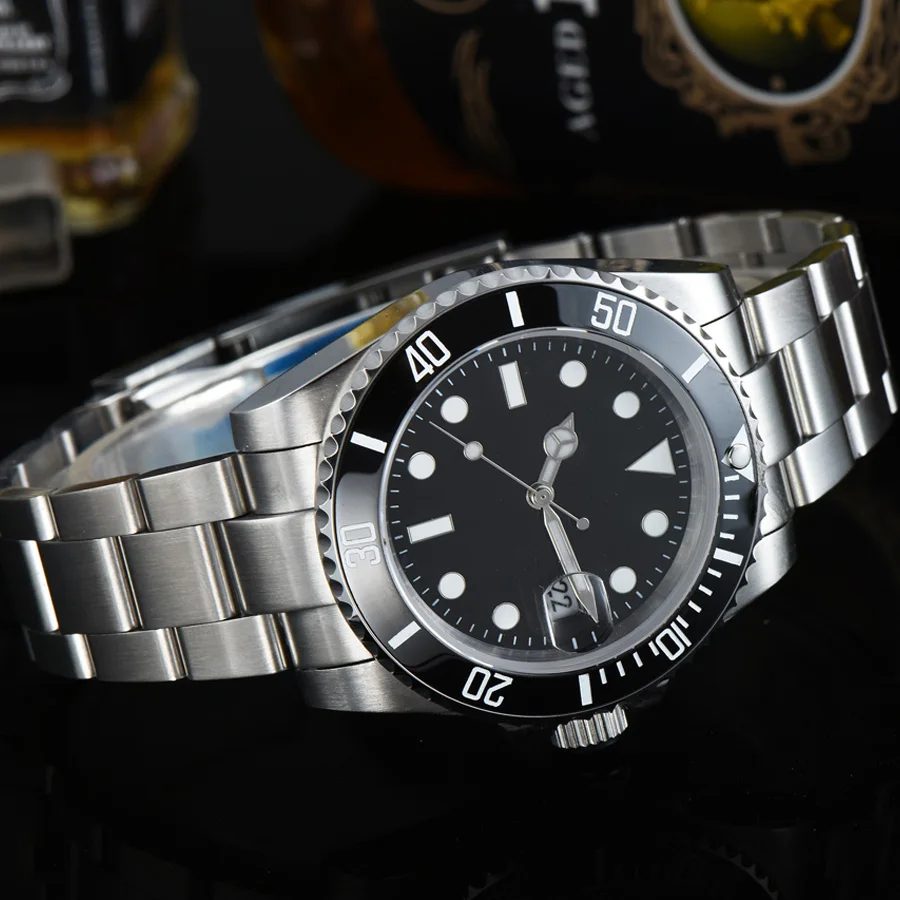 Мужские автоматические механические часы с датой 316L из нержавеющей стали