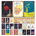 Винтажные металлические знаки Princekin Little Boy, Роза и луна, Маленький принц, металлический постер, Декор, Клубные тарелки для комнаты, настенное искусство, табличка, Декор