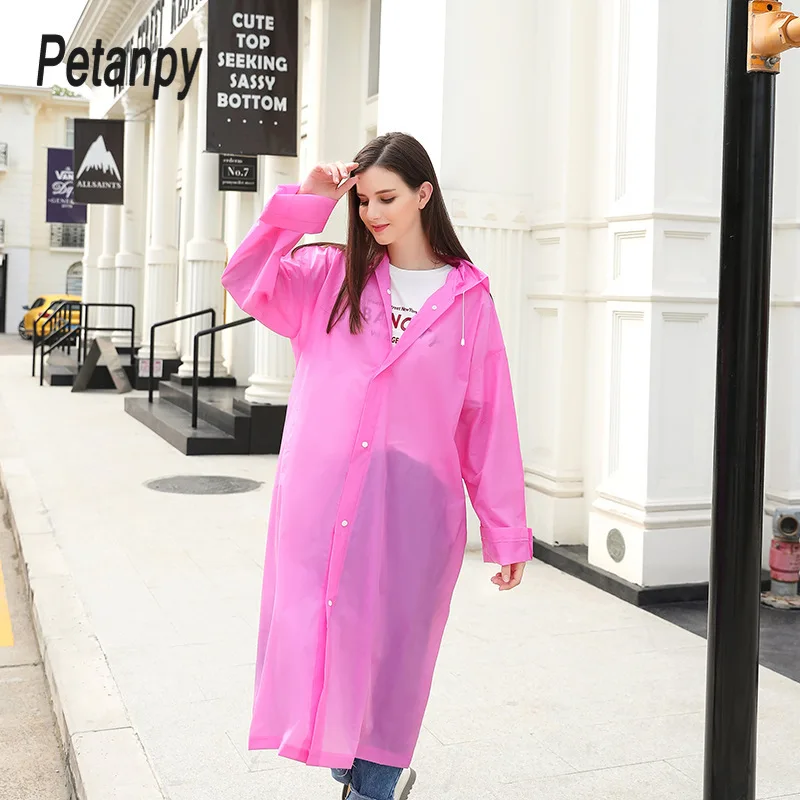 Удобный Модный женский дождевик из ЭВА утолщенный водонепроницаемый для женщин