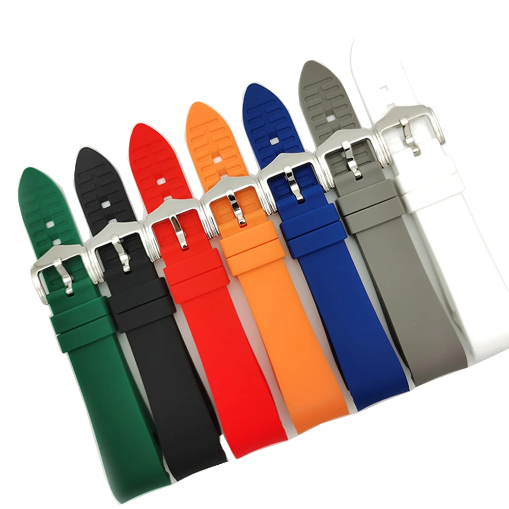 Универсальный силиконовый ремешок для часов мягкий спортивный резиновый