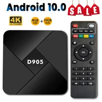 newest 4k android tv box d905 smart tv box 2 4g wifi home remote control google play youtube media player set top box