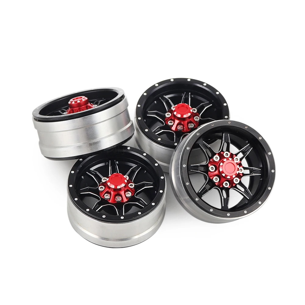 4 шт. алюминиевый сплав 1 9 обод колеса 7 спиц для 1/10 RC Гусеничный осевой SCX10 II 90046