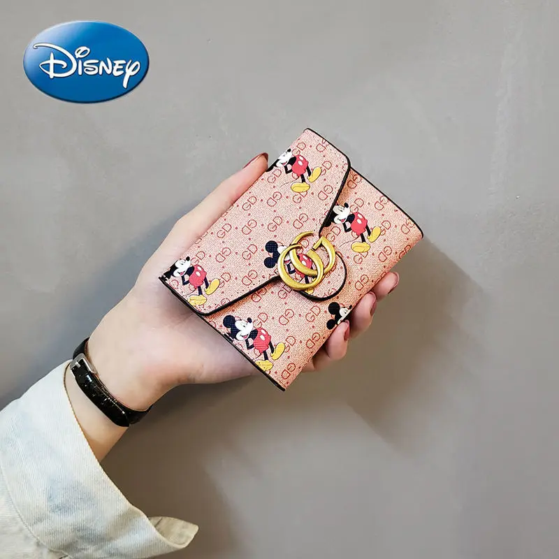 Disney Cartoon Mickey Mouse Wallet Short Cut Cute Small Coin Purse Lady Card Bag | Спорт и развлечения