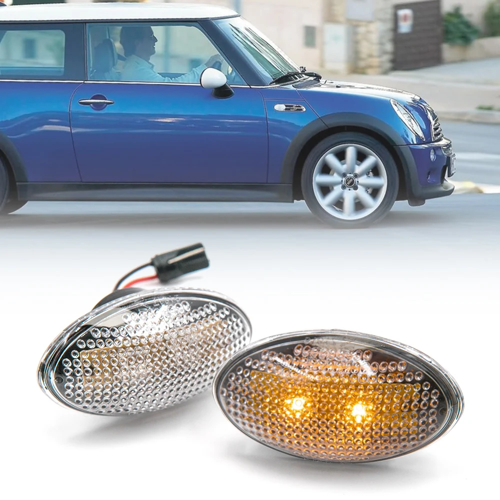 Светодиодный ные боковые габаритные огни на переднее крыло для 2002 2006 MINI Cooper R50 R52