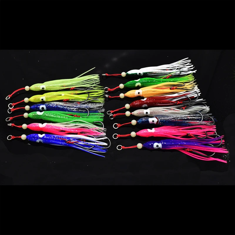 6 лампочек 11 5 см 8 г силиконовая гелевая юбка приманка с двойным вспомогательным