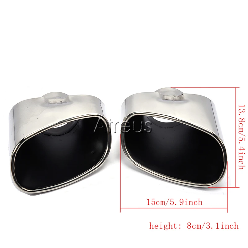 Atreus 2 шт. хромированный автомобильный выхлопной двойной хвостовой трубы