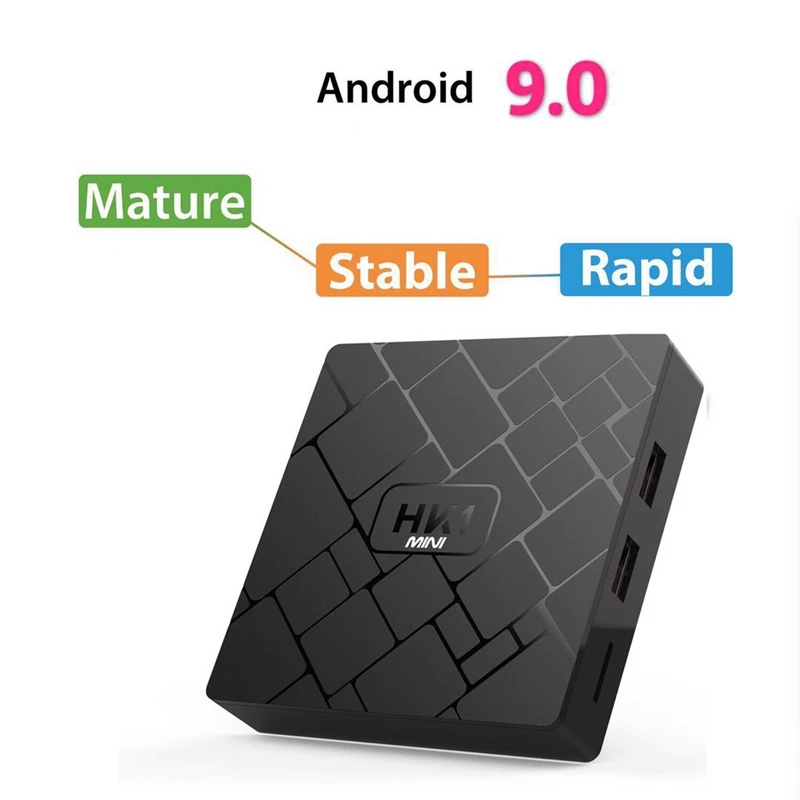 ТВ-приставка Hk1 Mini Smart Tv Box Android 9 0 2 ГБ + 16 четырехъядерный процессор Rk3229 Wi-Fi 4G 4K 3D Google
