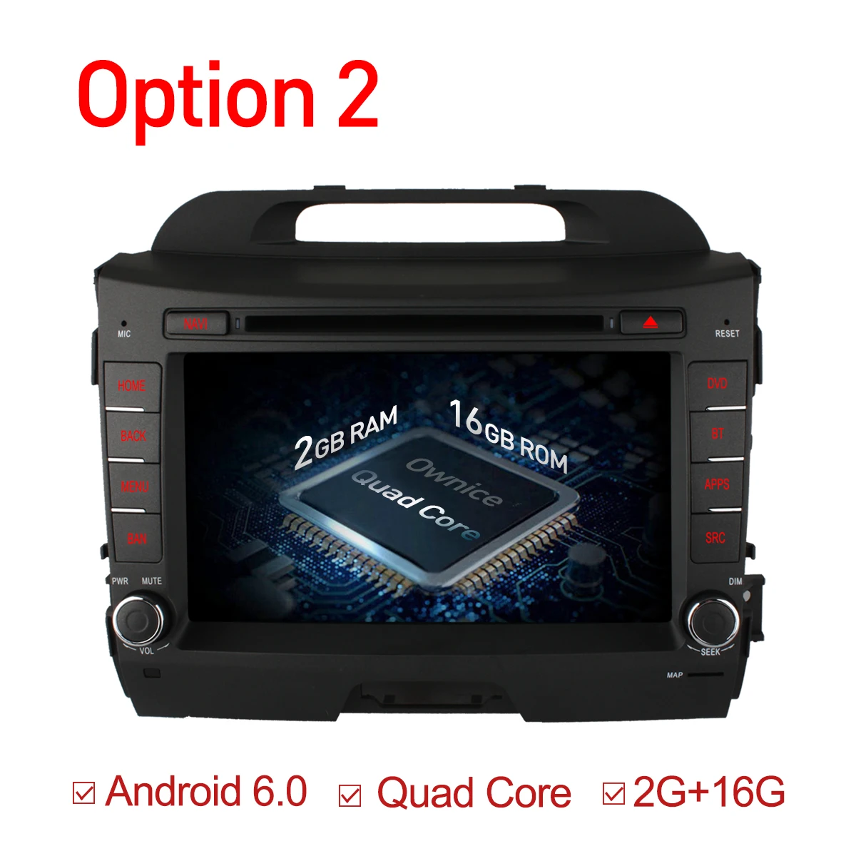 Автомобильный dvd плеер Ownice C500 8 ядер android 6 0 2 din радио видео Wi Fi 4G Гб ОЗУ 32 ПЗУ для KIA