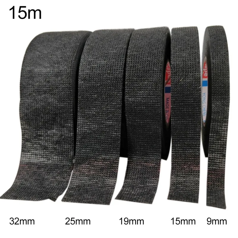

15m Car Velvet Wiring Tape High Temperature Resistance Portable Flame Retardant Tape wire Cable tape New
