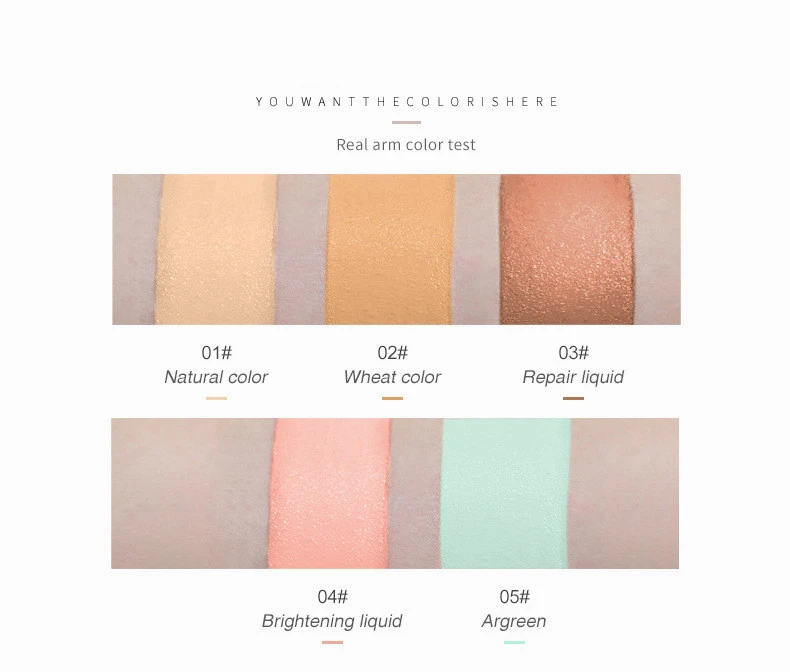 5 цветов консилер для глаз Жидкая основа макияжа корректор полное покрытие