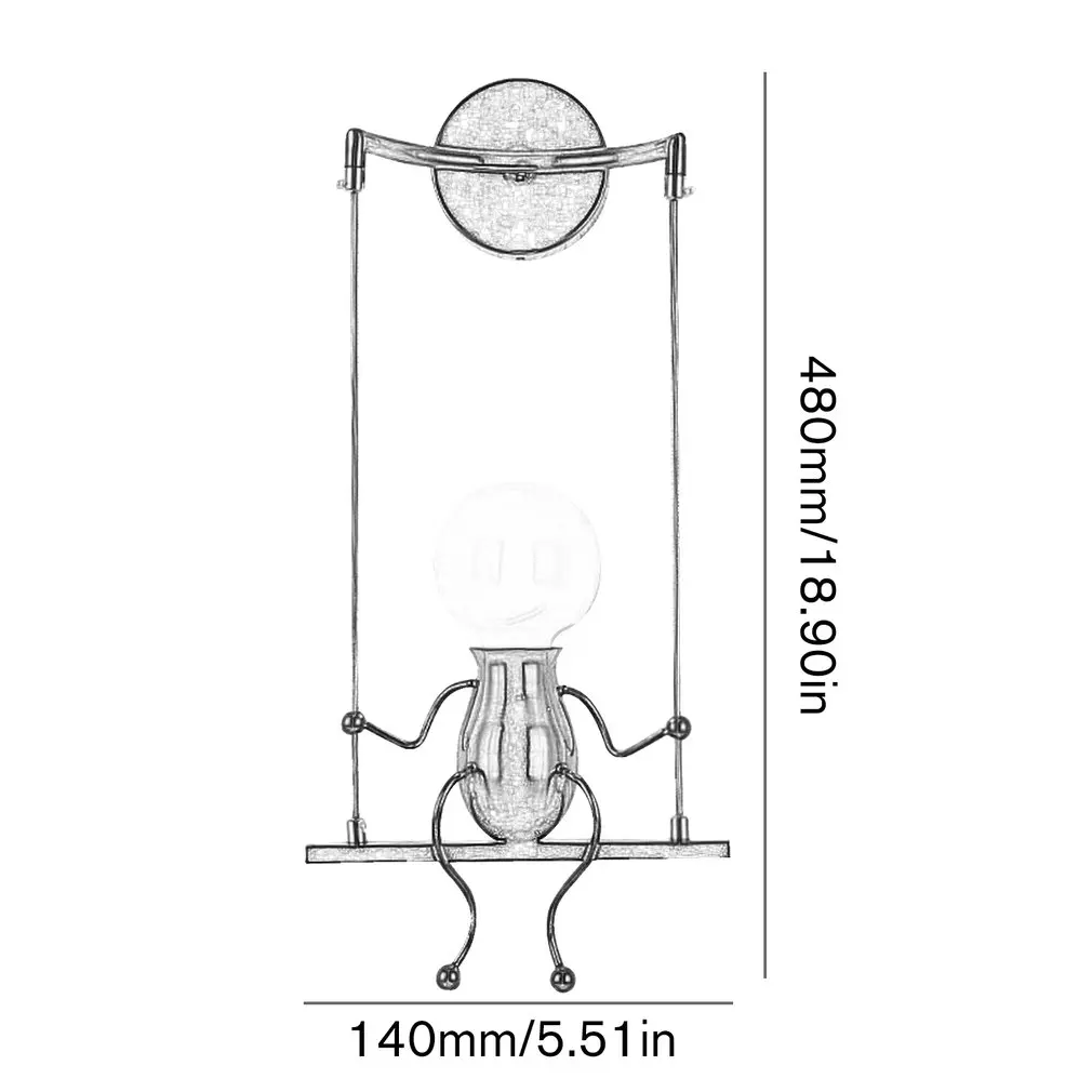 

Wall lightchandelier Wall Lamp lights LED Lamp Creative Mounted Iron Bedside Sconce Lamp For Kids Baby Room Living RoomDining