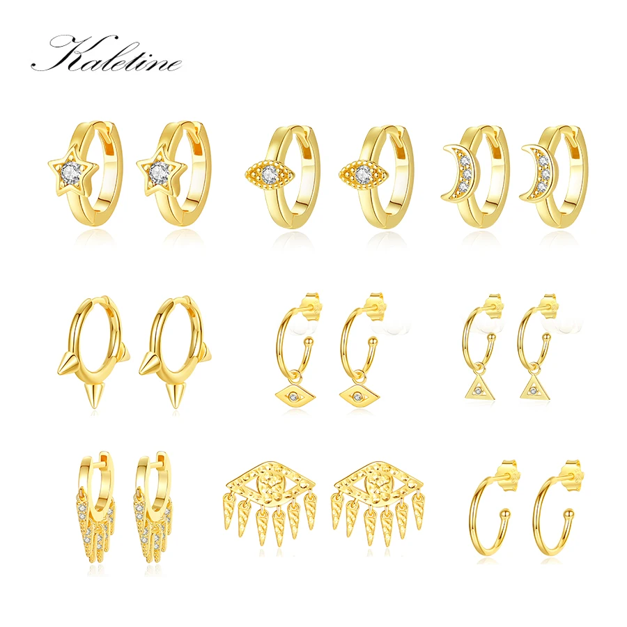 Женские серьги с кисточками KALETINE маленькие подвески золотистого цвета в форме