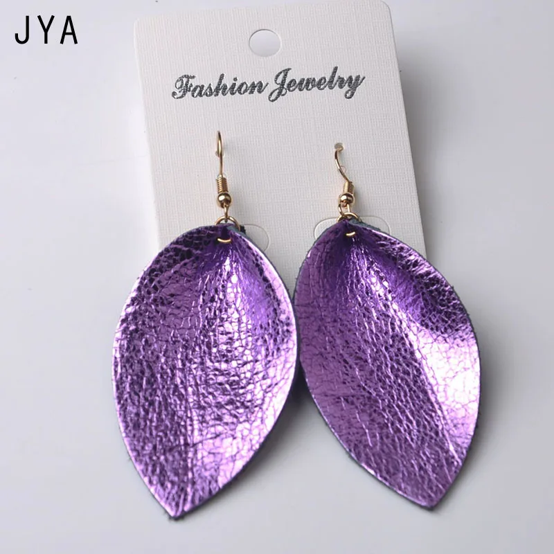 Женские серьги из натуральной кожи Cpop многоцветные массивные с подвеской в форме