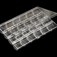 new durable 24 slots dental acrylic container for dental orthodontic bracketsbuccal tubes materials parts case storage box
