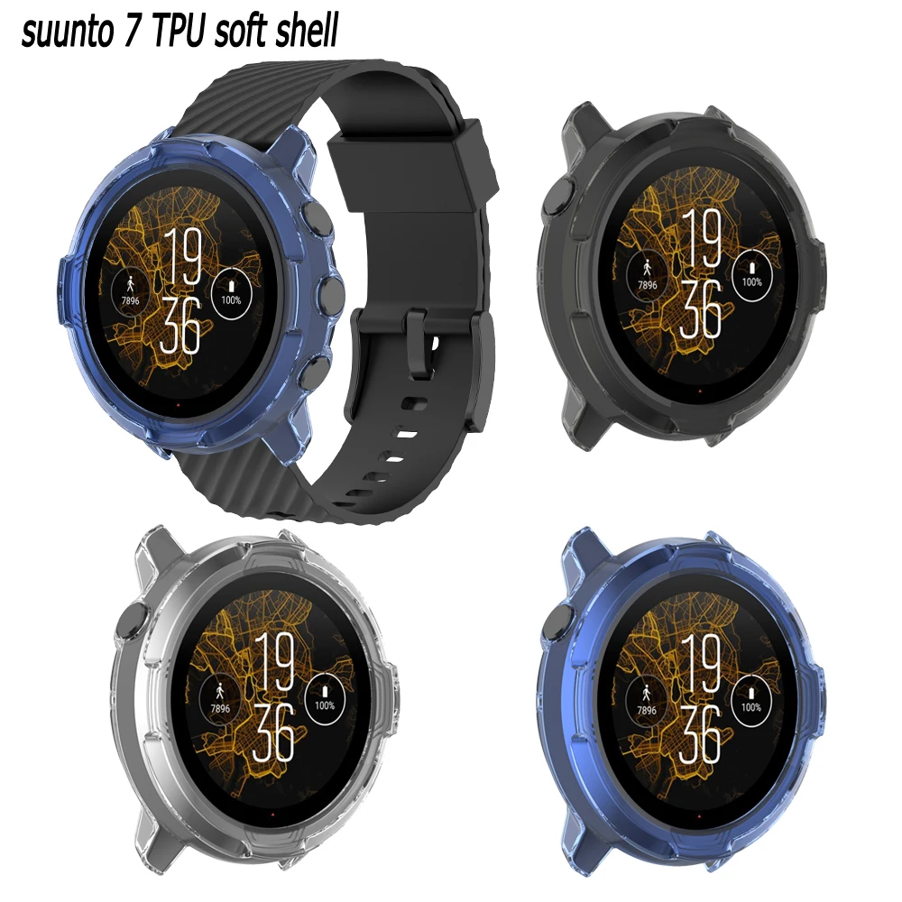 

Чехол из ТПУ, защитный чехол, защитный чехол от царапин для Suunto 7, защитный чехол для часов, мягкий чехол, модные стильные аксессуары