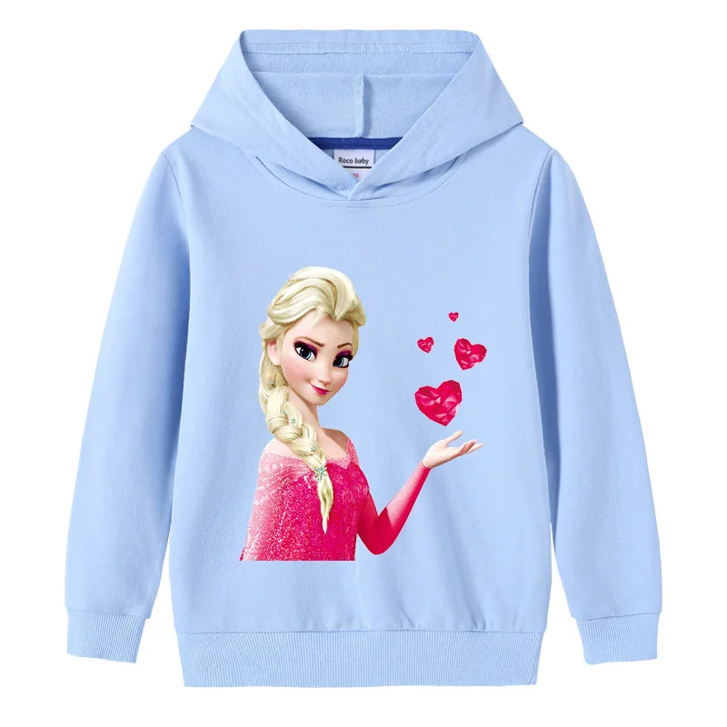 Толстовки с мультяшным принтом Холодное сердце Disney детские футболки топы