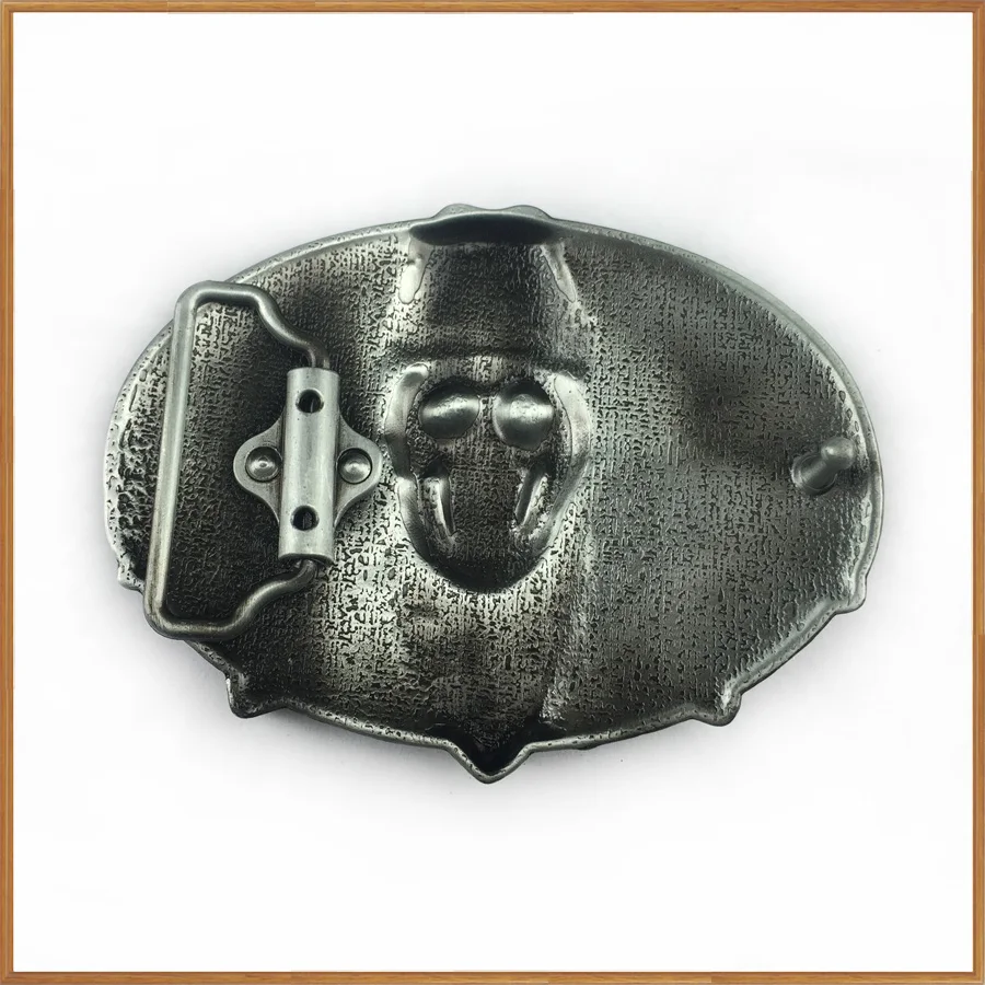BuckleClub heavy retro BLUE enameled skull jeans gift belt buckle FP-02671 PEWTER FINISH for men 4cm width loop drop shipping | Дом и сад