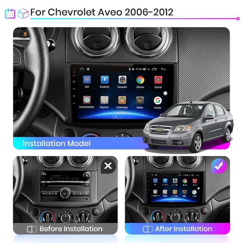 AWESAFE AI Voice для Chevrolet AVEO T250 2006 - 2012 автомобильное радио 2 din android авто мультимедиа GPS