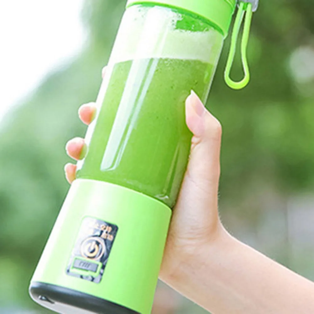 

380ml 2 Blades Portable Electric Fruit Juicer Household USB Rechargeable Smoothie Maker Blenders Machine Bottle Juicing Cup
