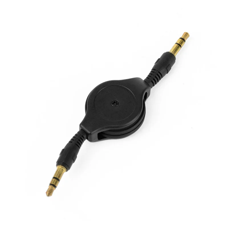 Позолоченный Телескопический автомобильный аудиокабель 3 5 мм штекер для