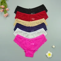 3pcslots sexy thongs panties lace women underwear transparent underpant seamless tangas intimate hollow gstring large size 2xl