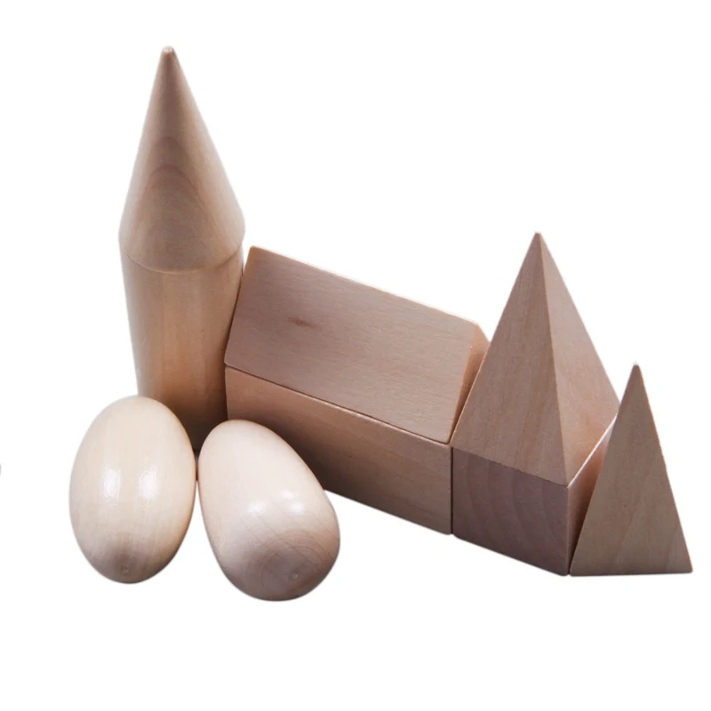 

Wooden Montessori Mystery Bag Geometry Blocks Set Educational Cognitive Toys