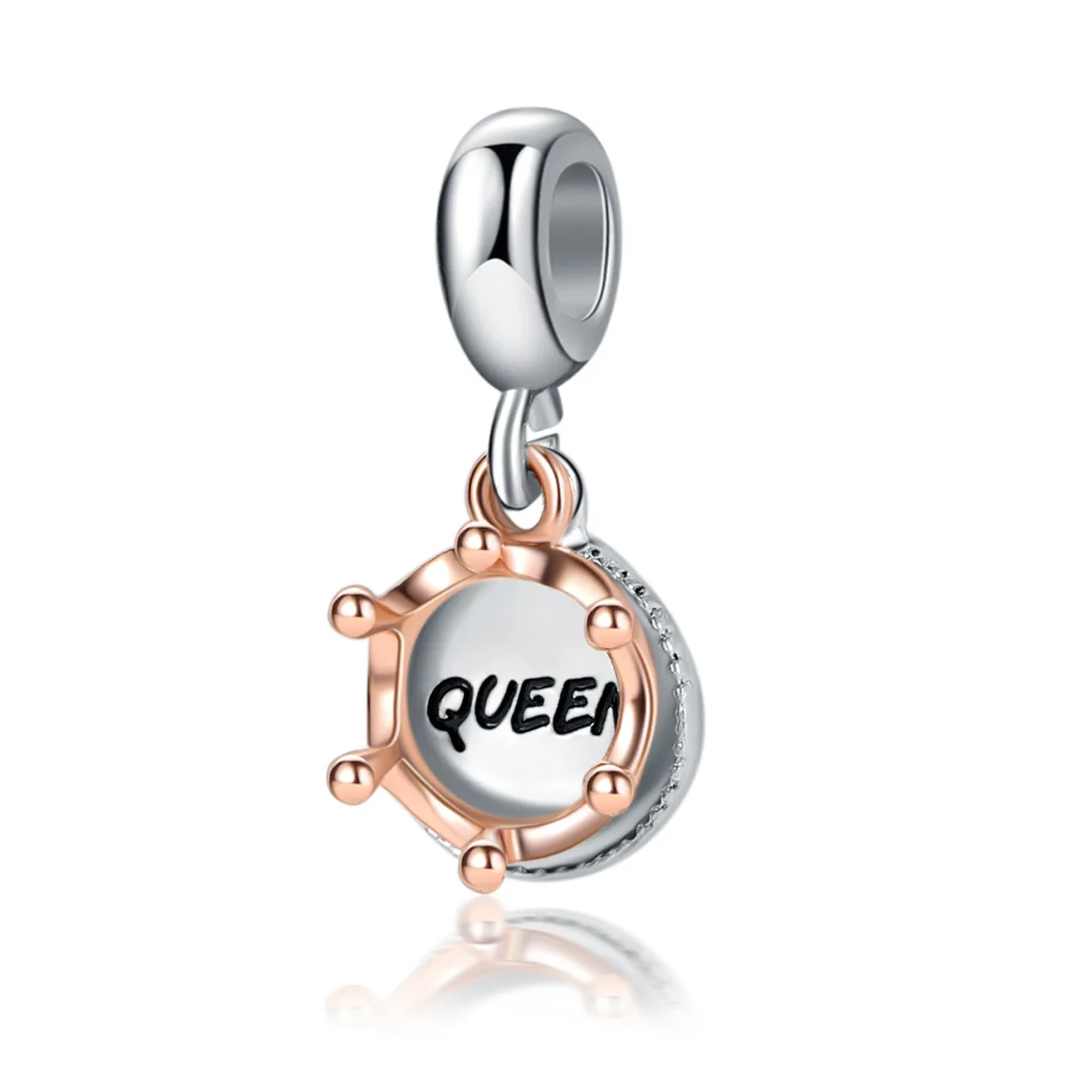 Queen Regal Crown Новое оригинальное эмалевое платье принцессы из сплава с бусинами, подвеска с Минни Микки, браслет Пандора, браслет, сделай сам, Женские Ювелирные изделия - Цвет: Queen Regal Crown
