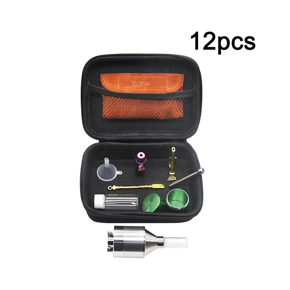 Стеклянная бутылка для таблеток с трубкой из искусственной кожи алюминиевая