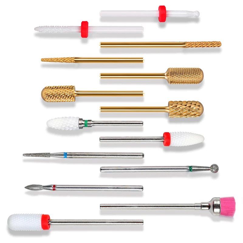 

7pcs Ceramic Nail Drill Bit Set Mill Manicure Machine Kit Diamond Cutter For Manicure Electric Nail Files Drill Bits RIKONKA