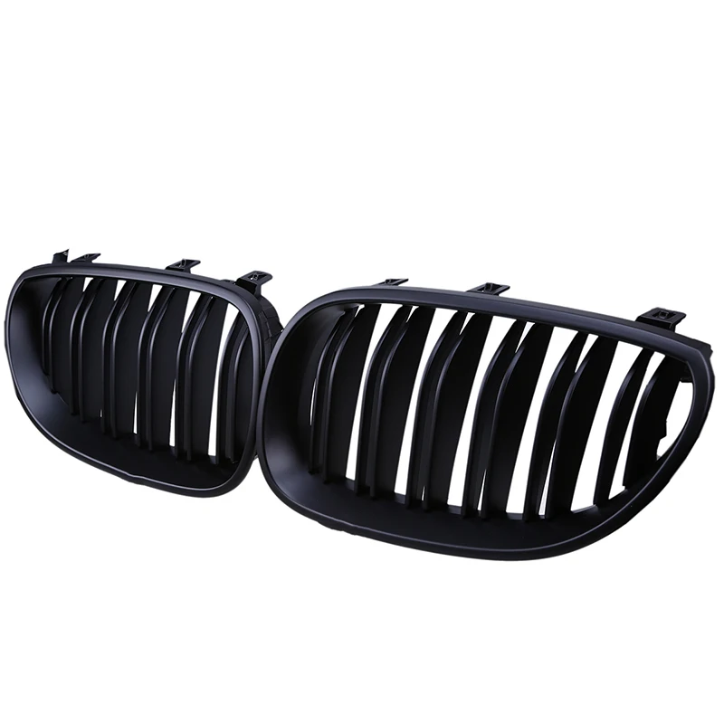 Posbay Подходит для BMW 5 Series E60/E61 M5 2004 2011 Передняя решетка почек матовая черная