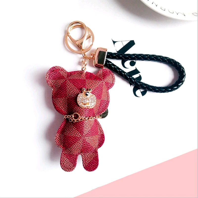 Новинка модные аксессуары для ключей брелок из искусственной кожи стразы с