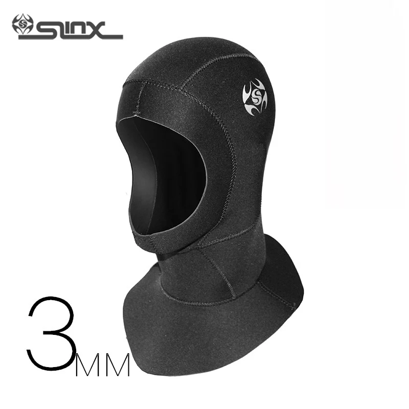 1131 3mm size XL SLINX 1308 5 мм Неопреновая Водонепроницаемая шляпа для подводного плавания оборудование для подводной охоты, рыбалки, Сноркелинга, плавания на шее, маска для всего лица, капюшон - Цвет: 1131 3mm size XL
