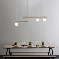 led postmodern iron glass minimalism art deco chandelier lighting suspension luminaire lampen for bedroom