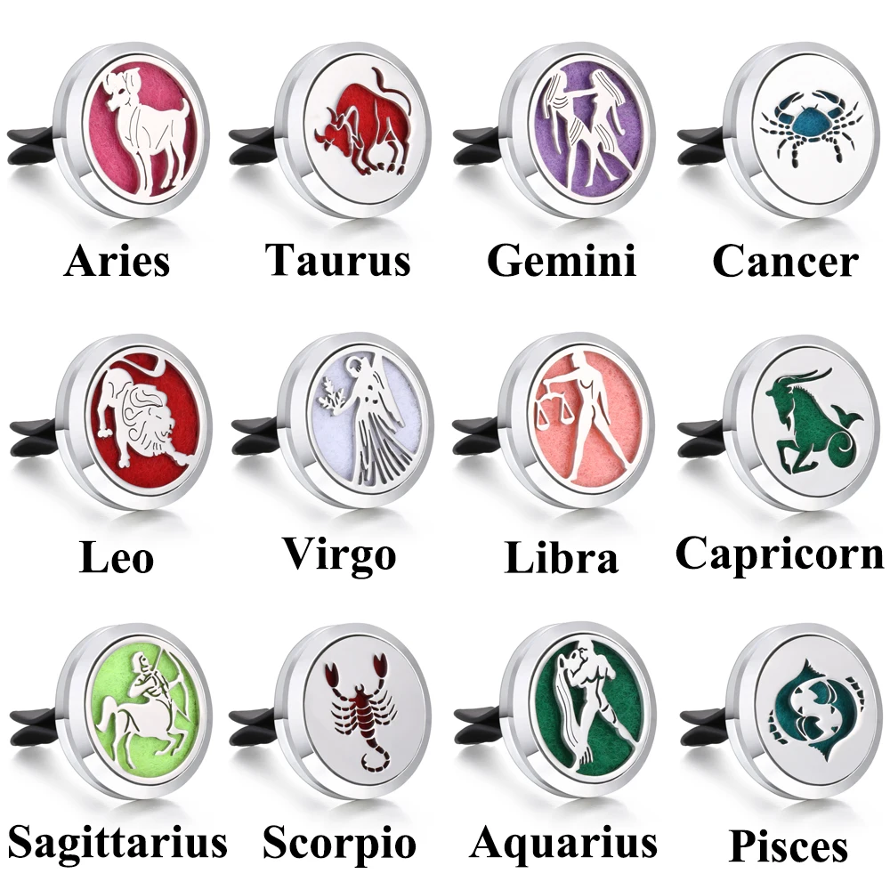 Новый 12 созвездий Ароматерапия Эфирные масла диффузор Браслет Зодиак 316L