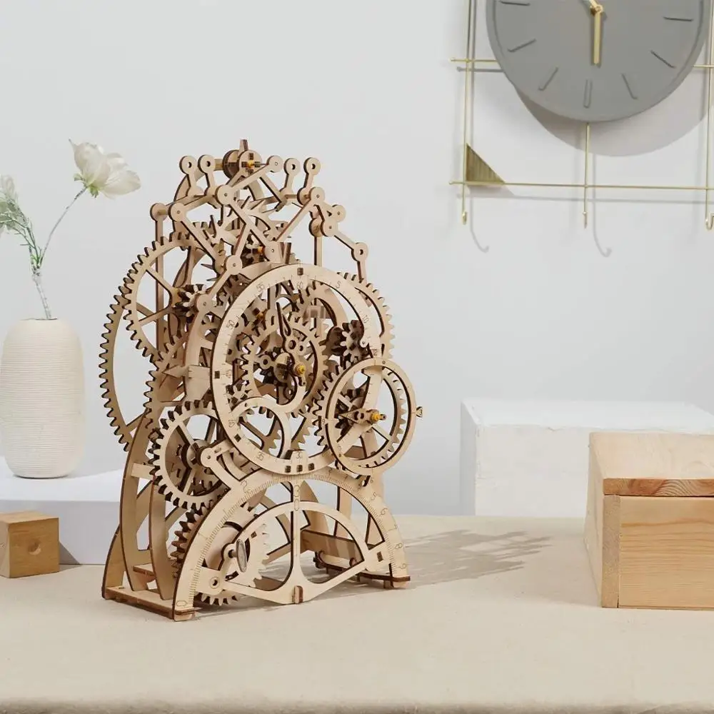 

4 Kinds DIY Laser Cutting 3D Mechanical Model Wooden Model Building Block Kits Assembly Toy Gift for Children Adult