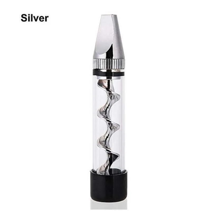 F009-silver Аксессуары для сигарет машинка для скручивания табака Мини Стеклянная трубка аксессуары для курения креативная Мода плоский держатель для табака - Цвет: F009-silver