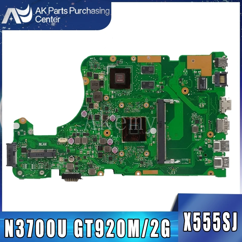 Akemy X555SJ Motherboard For Asus X555S A555S X555 Laotop Mainboard with N3700U GT920M/2G|Материнские платы для