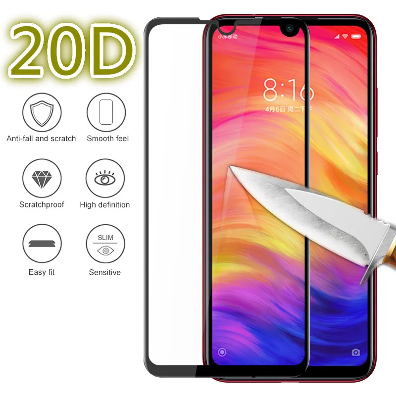 20D защита для экрана закаленное стекло Xiaomi Redmi Note 5 5A 7 6A Защитное Plus 6 Pro защитная