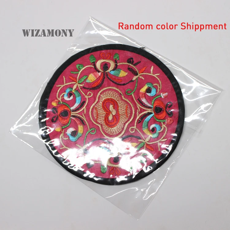 Горячее предложение! 6 шт.! Китайский круглый чайный поднос с вышивкой