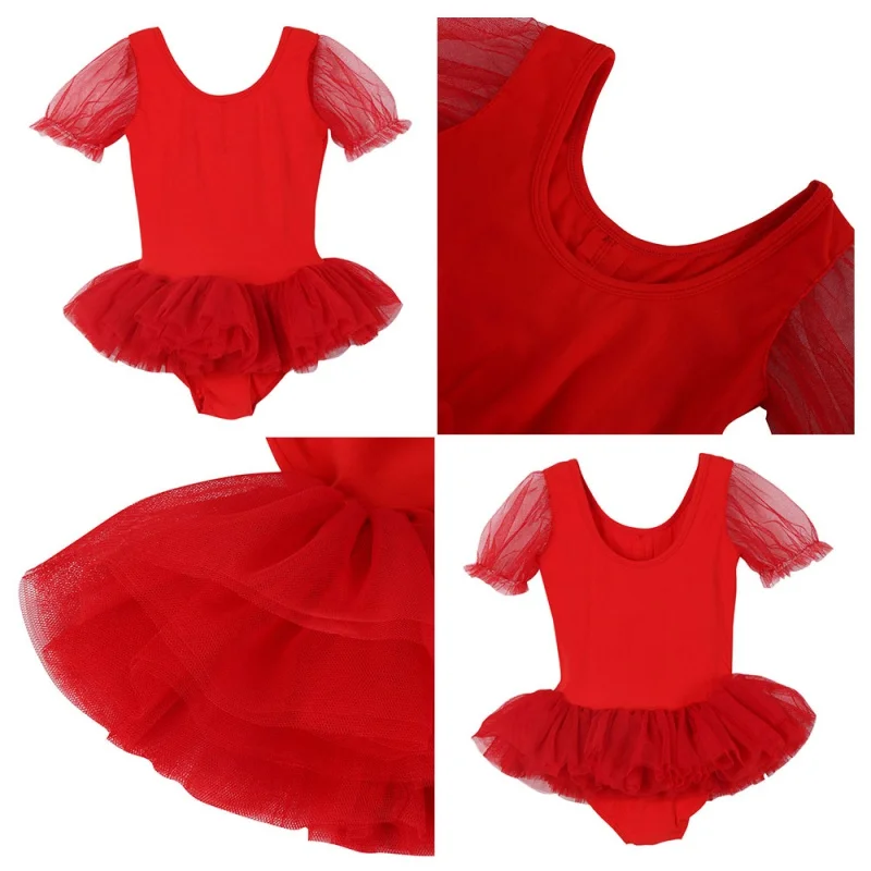 Балетное платье-пачка для девочек Фатиновое платье без рукавов Гимнастический