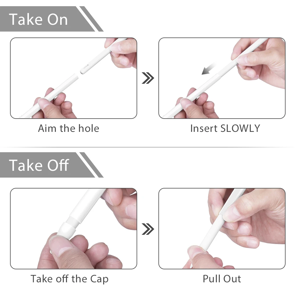 

New Soft Silicon Case Protective Cover Pouch Shell Skin Nib Cover for Apple Pencil 2 Touch Pen 2018