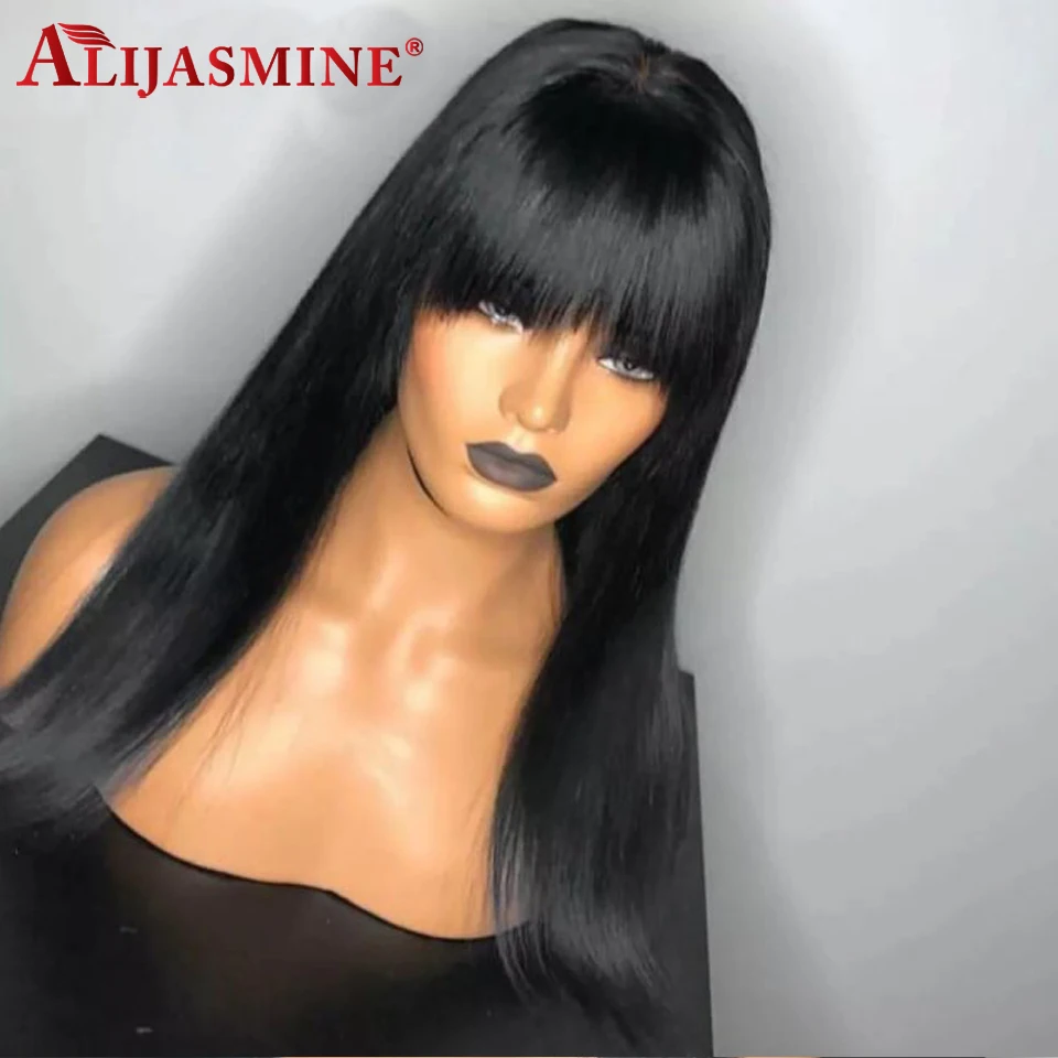 Перуанские Волосы Remy 13x6 глубокая часть кружева фронта человеческих волос парики с челкой предварительно сорванные 13x4 прямые парики с волосами младенца