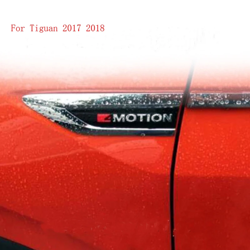 Хромированная эмблема бокового крыла автомобиля для VW Tiguan 2017 2018 с 4 наклейками на