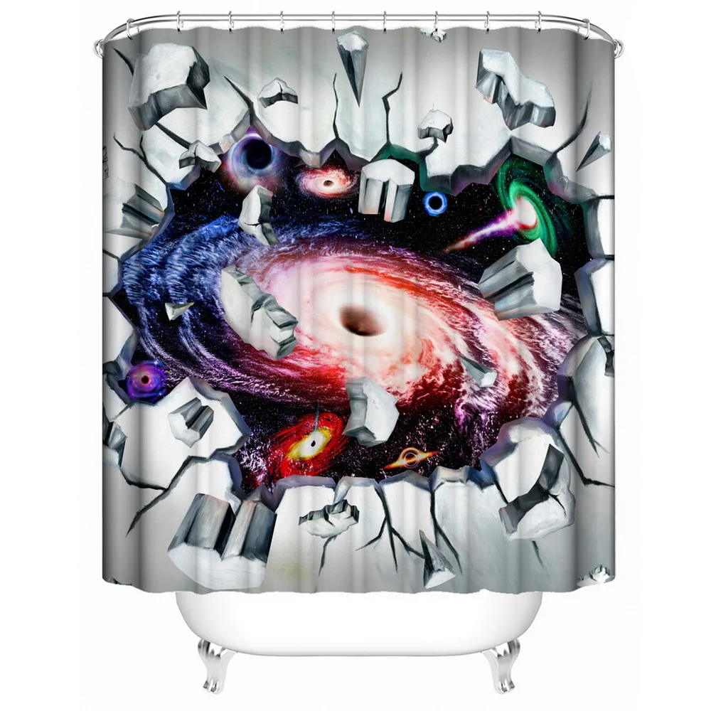 multicolor 3D Животные занавеска для душа с принтом Мультяшные дельфины Водонепроницаемый полиэстер занавеска для душа листья шторы в ванную комнату душ - Цвет: multicolor