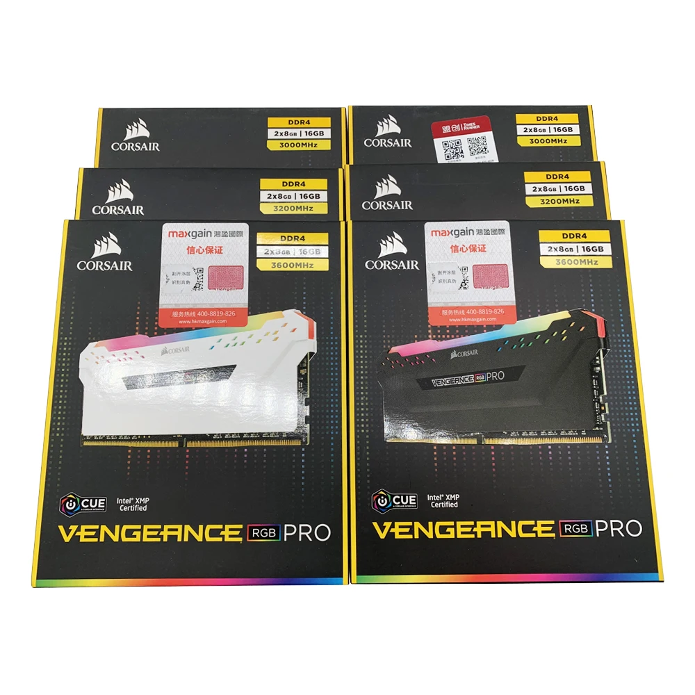 CORSAIR RGB PRO 16GB(8GBX2pcs) 64GB(16GBX4pcs) в одной коробке двухканальная DDR4 3200 MHZ Память с