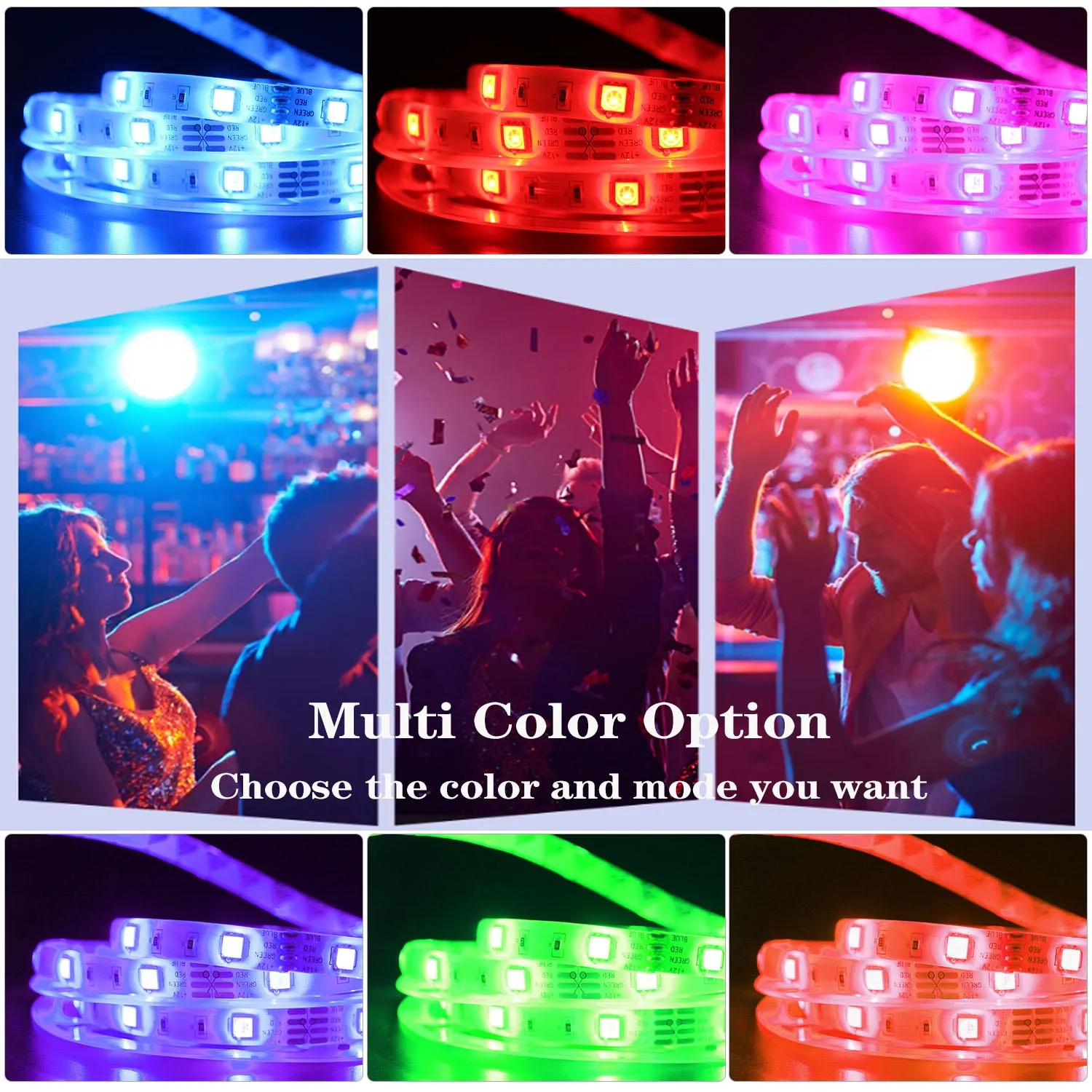 

Music Sync LED Lights Strip 12V Diode Lamp RGB 5050 Christmas Light LED Strip Bluetooth Control for Bedroom Wedding Decoration