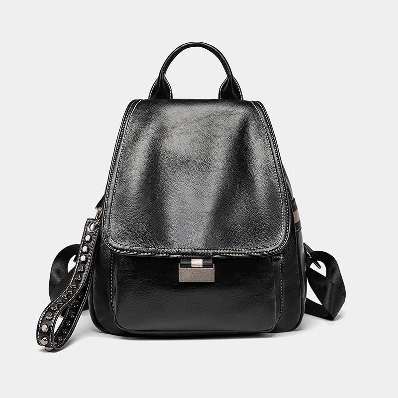 High Quality PU Leather Shoulder Bag Fashion Women Backpack Designer Girl School Bags Large Capacity Backpacks Travel Mochila