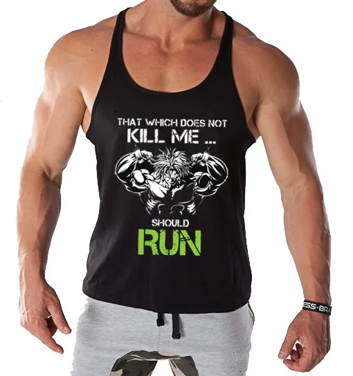 Майка мужская с принтом Saiyan хлопковая рубашка без рукавов круглым вырезом