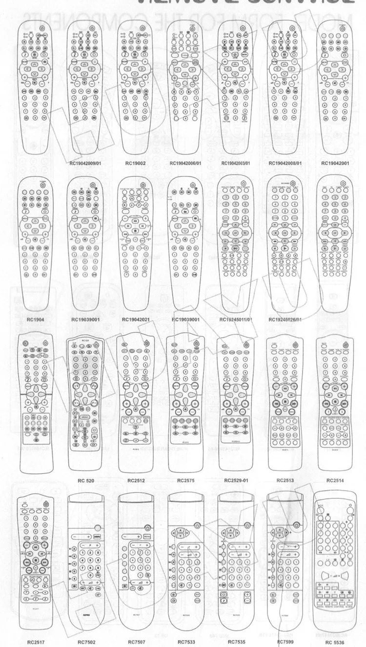 Пульт дистанционного управления подходит для philips tv/DVD/AUX/VCR RC4347/01 RC4343/01 RC4337/01 RC4337/01 H RC4333/01 huayu